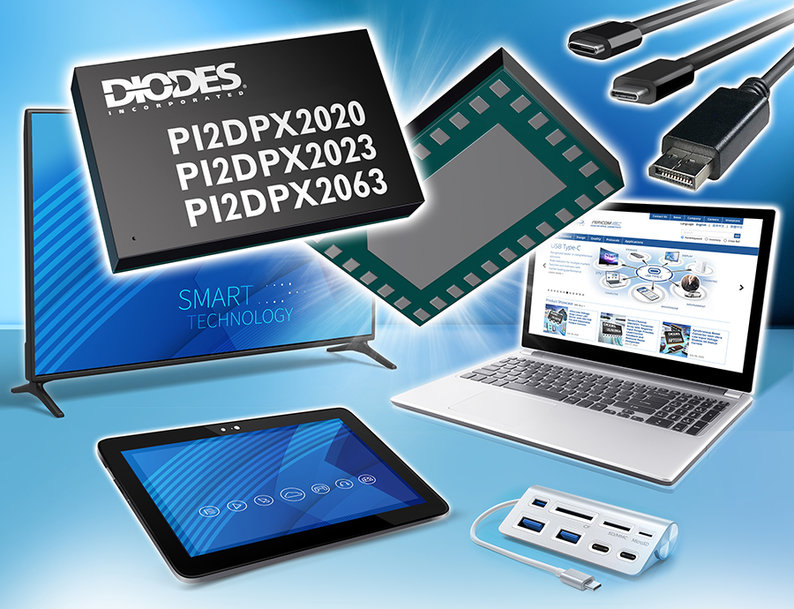 20Gbps ReDrivers from Diodes Incorporated Combine Superior Signal Integrity Capabilities with Low Power Operation